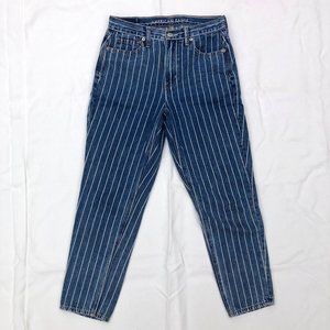 American Eagle Striped Mom Jeans